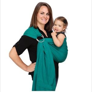 Medium Emerald Green Maya Padded Sling Wrap Baby Carrier